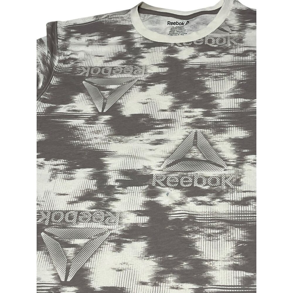 Reebok Mens Classic Graphic T-Shirt Beige/Gray L Cotton Blend - Picture 7 of 15